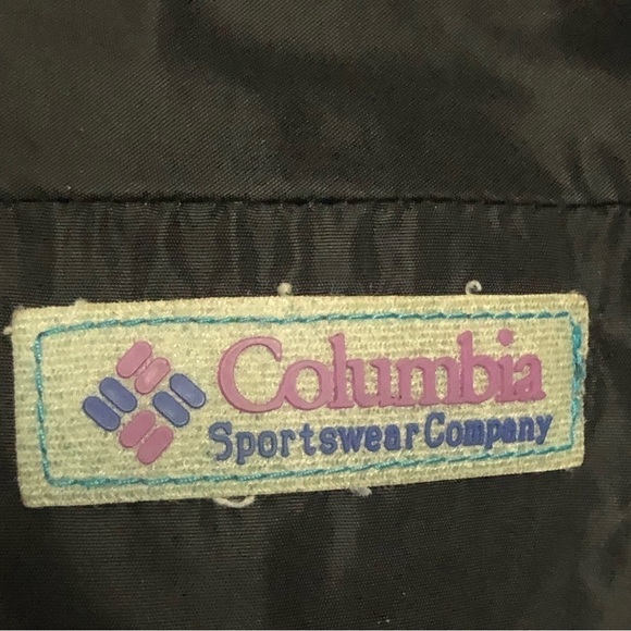 COLUMBIA Sportswear Down Zip Puffer Jacket Reversible Black & Bluish Purple sz L - Picture 8 of 8